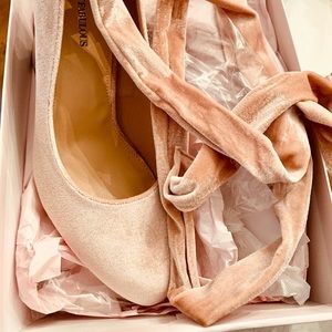 Blush Pink Brand new Plush material dress  heel